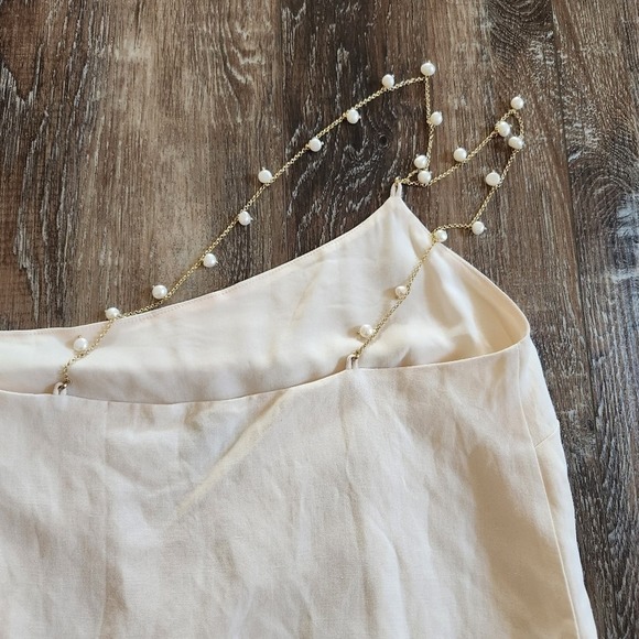 Cami NYC Tilda Linen Cami in  Ceramic Cream Size XXS One Shoulder Beaded NWT - Picture 8 of 13
